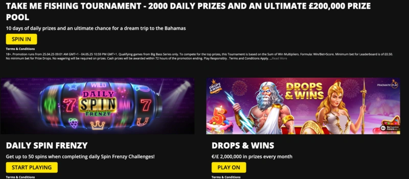 Myriad Play Bonuses